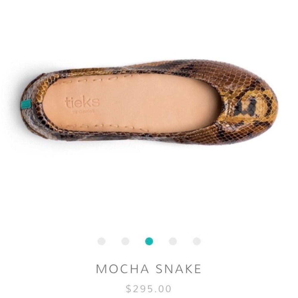Tieks Mocha Snake Print Ballet Flats - Picture 8 of 8